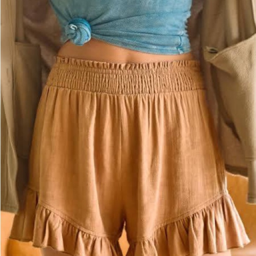 Easel Rust Orange Color Block Flower Patch Sweats… - image 2